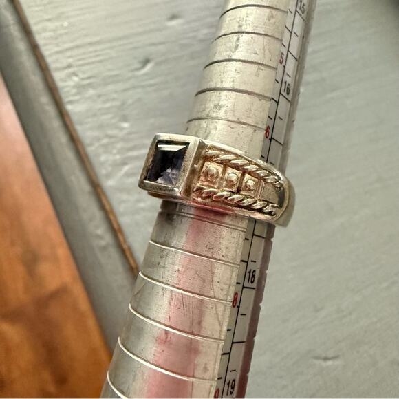 Judith Ripka Lolite 925 Sterling Silver Ring Size 6.75 - Picture 6 of 12